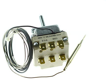 EGO Thermostat T. Max. 300 °C de température de 50–300 °C 3 pôles 3 NO 16 A 6 mm de diamètre de la Sonde L 79 mm