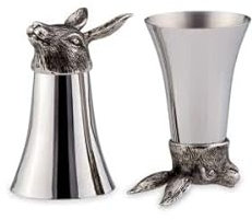 H.Bauer jun. Tazza in Acciaio Inox, Motivo: Coniglio, Ø 7,5 cm, Altezza 13 cm