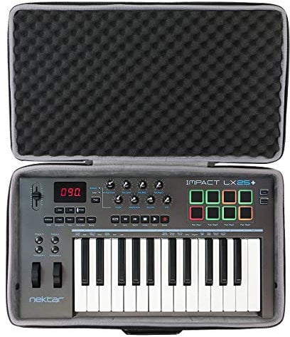 co2CREA Hard Travel Case for Nektar Impact LX25+ MIDI Keyboard Controller, Case only