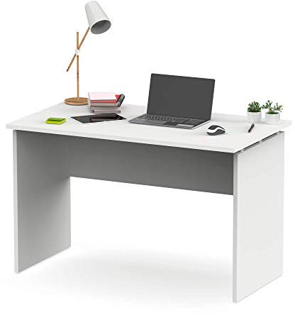MUEBLES PITARCH | Mesa Despacho, Oficina, Escritorio, Mesa de Ordenador o Estudio, Blanca, 76x120x68cm (Alto x Ancho x Fondo) Moderna Modelo Teide