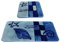 S&S-Shop Badematte Set | blau | Hamburg | 2 teilig | rutschfest | WC-Vorleger 50 x 45 cm | Badvorleger 50 x 90 cm | Badteppich | Teppich | Bad | Badezimmer