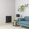 Warmehaus Horizontal Column Designer Radiator Oval Panel Single Anthracite 600 x 590mm - Modern Central Heating Space Saving Radiators - Perfect for Bathrooms, Kitchen, Hallway, Living Room