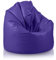 Bepouf - Pouf a Sacco Baby 55Øx95H cm 150L 100% Ecopelle Viola Imbottito, Puffo per Sedersi Bambini - Pouf Poltrona Salotto e Camera da Letto Comodo e Lavabile, Poltrona Sacco Anallergica Impermeabile