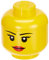 LEGO STORAGE HEAD (MINI) - GIRL - Polypropylene Storage Box with Lid for Kids' Toy Storage, Stackable Organizer, and Fun Storage Solution for LEGO Enthusiasts and Beyond