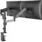 ProperAV Desk Monitor Mount Dual Articulated Swing Arm 17'' 19 21 22 23 24 27 32'' VESA Max 100x100 Height Max 600mm