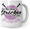 Pagma Druck Tasse Stricken Geschenk, Strickerin Spruch Geschenkidee Kaffeetasse Häkeln, Stricken Nadeln Handarbeit Becher (Weiß/Weiß)