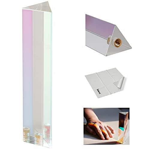 Selens Dreieckig Prisma Fotografie Plating Membrane Kristall mit 1/4 Gewindeloch, Professionelle Optik Kristall Glas Dreieckig Prisma, Erstellen Sie Einen Leichten Regenbogeneffekt für Fotografen