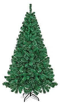 TopVita Albero di Natale Bianco Verde, Albero di Natale Artificiale in PVC Ignifugodi in Diverse Misure (Verde, 1,8 Metri)