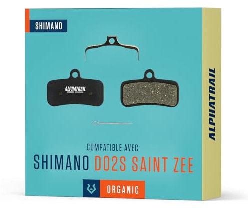 MTB Bremsbeläge für Shimano D02S D03S Saint BR-MT420 SLX Bremsen I Hochleistungs-Resin I Langlebig & passgenau für E-Bikes und Mountainbikes I 1 Paar organische Scheibenbremsbeläge