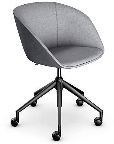 Sedus Bürostuhl, Loungechair, Clubsessel, Wohnzimmerstuhl, Mittelgrau/Grau, kompakt, bequem