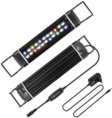 BELLALICHT LED Aquarium Beleuchtung, Aquarien Lampe [Vollspektrum Rot Grün Blau Weiß Licht] mit Timer, 10 Helligkeitsstufen Dimmbar IP66 Wasserdicht für Fisch Tank Pflanze