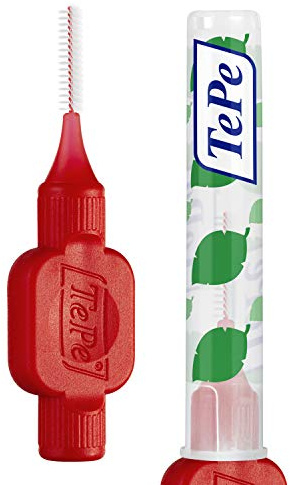 TEPE, Interdental Brushes Original Simple(0.5mm) and Effective Cleaning of interdental Spaces 1 x Brushes, Red, 35 Count