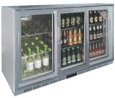 Cater-Cool CK2303 Commercial Triple Sliding Door Silver Bottle Cooler
