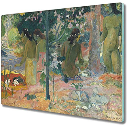 Coloray 60x52cm Hackbrett Küchenbrett Kochplattenabdeckung Schneidebrett Herdabdeckplatte - Verlorener Eden Gauguin