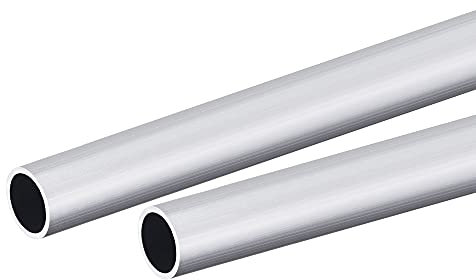 sourcing map 2 Stück 6063 Aluminium Rohr 12mm Außendurchmesser Rund Alurohr 10mm Innendurchmesser Aluminium Rundrohr 250mm Länge Metallrohr Hohlrohr Aluminium Rund Gerade Rohr Aluminiumrohre