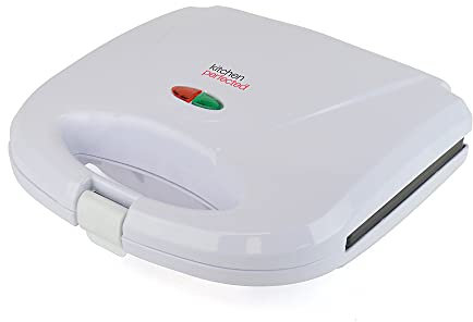 KitchenPerfected 2 Slice Sandwich & Omelette Maker - Non-Stick - Portable - E2605WH - White