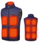 Upgrade Elektrisch Beheizte Weste 11 Heizzonen Heizjacke für Herren Damen USB Wiederaufladbare Daunen Heizweste Steppweste Winter Warme Weste Camping Outdoor Wandern Wärmejacke (3XL, Blau)