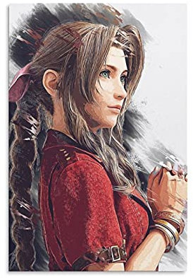 Wanddekoration Final Fantasy 7 Kunstleinwand Poster Schlafzimmer Büro Zimmer Dekor Geschenk Dekor Druck Bild Gemälde für Wohnzimmer Schlafzimmer Dekoration 50 x 75 cm