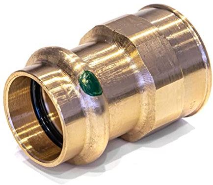 Sanpress Übergangsstück IG 22 mm x 1/2 IG Rotguss – Pressfitting für Trinkwasser & Heizungsinstallation – SC-Contur – DVGW zertifiziert