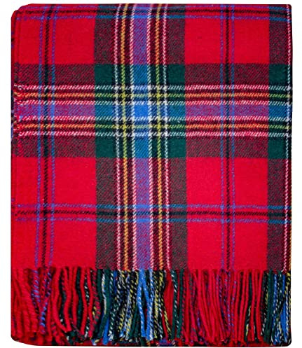 I LUV LTD Tartan Blanket Picnic Rug Wool Mix Scottish MacLean Duart Modern Tartan