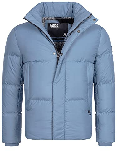Indicode Herren Lanse Winterjacke Steppjacke in Daunen-Optik mit Stehkragen