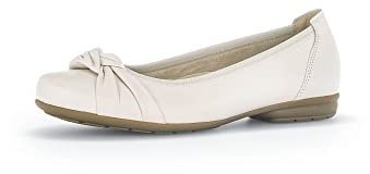 Gabor Women Ballet Flats, Ladies Classic Ballet Flats,Flats,Summer Shoe,Classic,Elegant,White (Ivory),38 EU / 5 UK