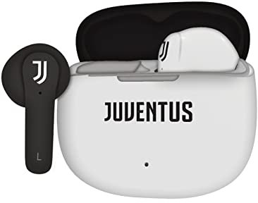 TECHMADE Juventus, Cuffie Senza Filo In Ear, auricolari con box ricarica Bianco/Nero