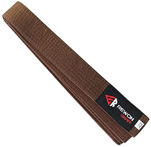 Rewon Gear Karate-Kampfsport- und Taekwondo-Gürtel (Braun, 4 / 280cm)