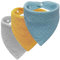 NECXON Baby-Sabberlätzchen, Baby-Bandana-Lätzchen, verstellbare 2-Druckknopf-Sabberlätzchen, 6–12 Monate, für Jungen, Mädchen, die zahnen und sabbern, 0–24 Monate (blau, grau und gelb)
