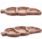 Marrakesch 2er Set Ring Schale Servierschale aus Holz 35x15cm lang | Schmuckschale für Schminktisch | Schlüsselschale Nussschale Leaf modern als Tischdeko Deko Aesthetic