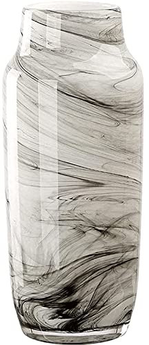 ZUMAHA Einzigartig Vase mit transparenter Materialauswahl, modisch, vielseitig, kreative chinesische Tinte, Glasblumenvasen, glatter Mund und Stabiler Boden Blumenvase