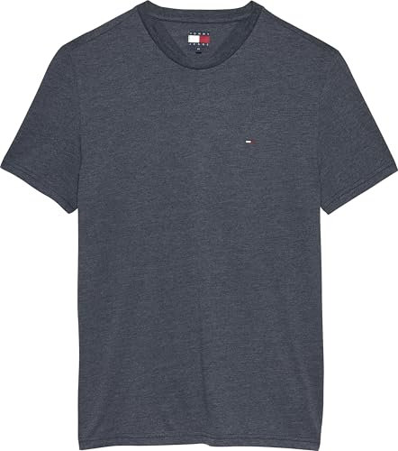 Tommy Jeans Tjm Xslim Jaspe Htr Tee Ext Dm0Dm20363, Maglietta a Maniche Corte, Uomo, Blu (Dark Night Navy Heather), XS