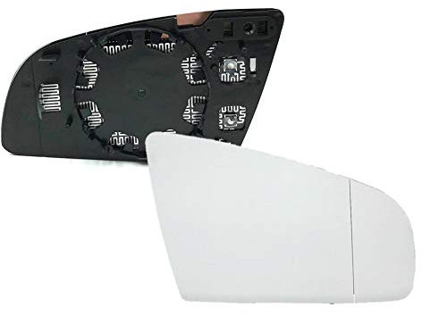 HZ-DESIGN Spiegelglas für Außenspiegel asphärisch Rechts beheizbar kompatibel mit Audi A3 8P 8P A4 8E B6 B7 8H A6