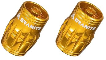 Granite Juicy Nipple Ventilkappe mit Ventilkern-Entfernungsfunktion, Reifenventilkappen Staubschutz für Fahrräder und Fahrzeuge, Langlebige Legierung Schrader-Ventilkappe, 2er-Set (Gold)