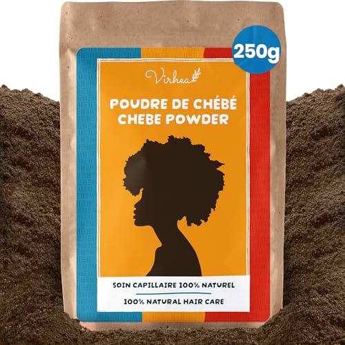Poudre de Chebe Naturelle 250g - Soin Capillaire Traditionnel du Tchad Pour la Pousse et le Renforcement des Cheveux
