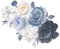 Colexy Stickers Muraux Fleur de Pivoine, Bleu Stickers Muraux Vintage Fleur, Décoratifs Pivoine, Peint Chambre Décoration Fond, 44x42cm (E)