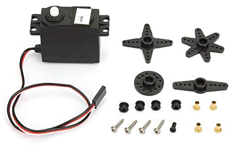 Telituny Mini Servomoteur RC, DS04-NFC Moteur Servo à Rotation Continue à 360 Degrés, 4,8V-6V CC Micro Servomoteur Kit avec Bras, X, Roue, étoile, pour Robots RC, Modèles Réduits d'avions Hélicoptère