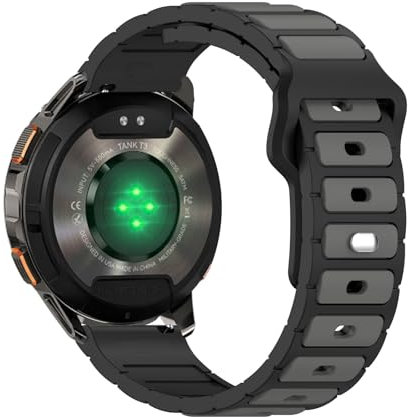 Armband für Kospet Tank T3 Ultra/ T2 / T3 22mm Uhrenarmband Atmungsaktiv Silikon Outdoor Sport Verstellbare Ersatzbänder Kompatibel mit Kospet Tank T3 Ultra/ T2 / T3 22mm Armband (9,Eine Grösse)