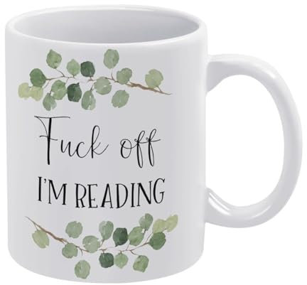 Ceramic Mugs Fuck Off I’M Reading, Multicoloured Tea Cups Funny Coffee Cups for Coffee Office Celebration 330Ml