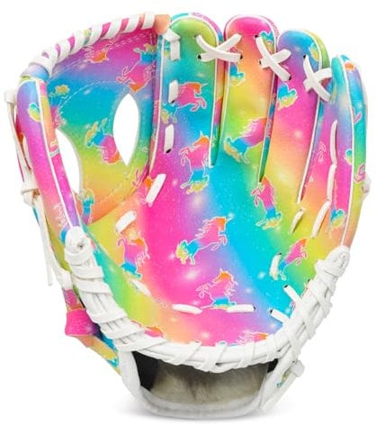 OlyPegic Baseballhandschuh für Kinder - Einlaufleichtes Synthetikleder | PU Handfläche | Atmungsaktives Mesh | Weiches Futter | Für Tee Ball & Jugendliga | Jungen & Mädchen