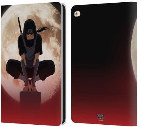 Head Case Designs Offizielle Naruto Shippuden Itachi Uchiha Mond Darsteller Kunst Leder-Wallet-Hülle Kompatibel mit Apple iPad Air 2 (2014)