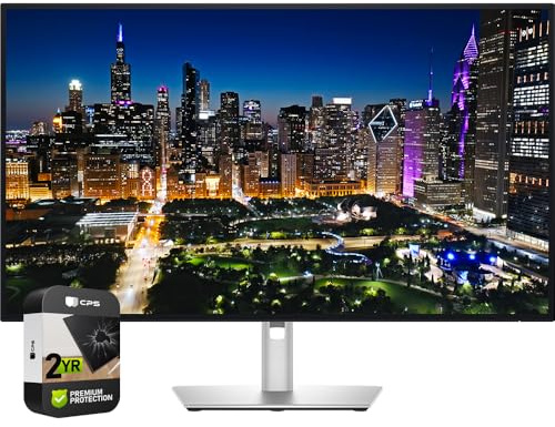 Dell DELL-U3225QE UltraSharp 32 4K UHD 120Hz 16:9 IPS Black Monitor Bundle with 2-Year CPS Enhanced Protection Package