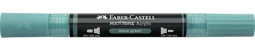 Faber-Castell Multimark Acrylic Dual Marker Color 276, Aqua Green, Art Set Supplies Water-Based Acrylic Marker Pen, Double Ended, Bold & Fine Tip, Art Markers, Coloring Pens, Highlighter