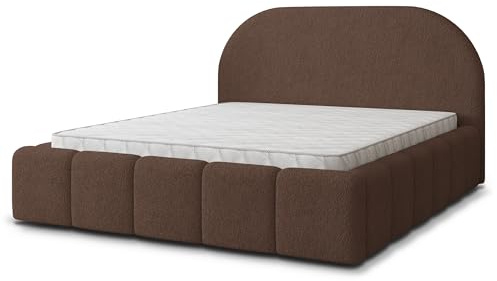 Masseno Polsterbett FLUSSO Q 160x200 cm, Doppelbett, Bettkasten, Stauraum, Lattenrost Und Kopfteil - Braun, Quelle 25
