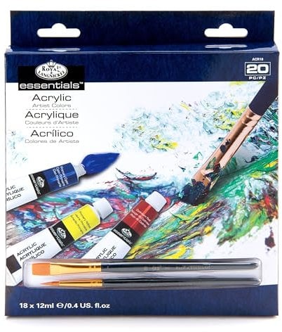 Royal & Langnickel Peinture Ensemble Artistique pour Acrylique 18 Pièces 12 ml