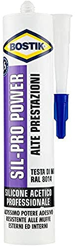 Bostik Silicone SIL-PRO POWER testa di moro RAL 8014 300ml