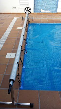 INTERNATIONAL COVER POOL avvolgitore Coperta Termica per Piscina Max 6,45 Metri (Acciaio Inox e Alluminio)