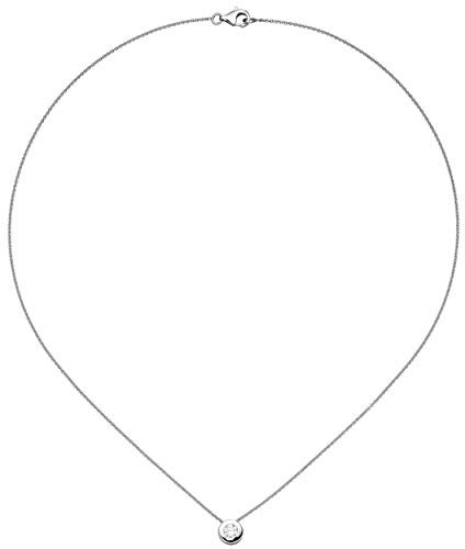 Jobo Damen-Halskette aus 925 Sterling Silber mit Zirkonia 42 cm
