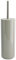 MSV Brosse WC Porte-Balai Toilette Pot à Balai „Inagua“ Ensemble WC à Poser en Polystyrène Balayette avec Manche en Acier Inoxydable Taupe