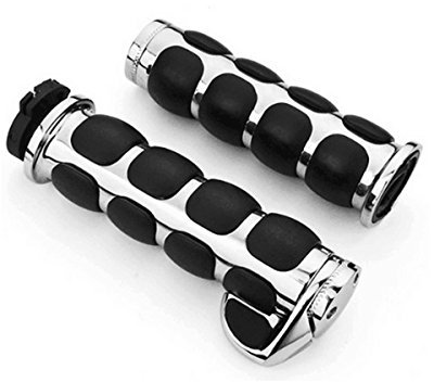 Anzene Motorrad Aluminium verchromt Griff Griffe End Griffe 1 Zoll für Kawasaki 1 Paar